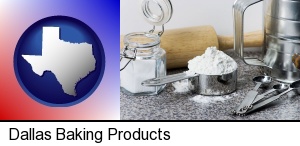baking equipment, flour, and salt in Dallas, TX